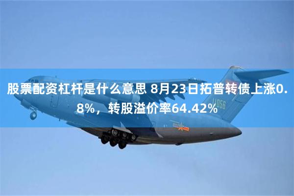 股票配资杠杆是什么意思 8月23日拓普转债上涨0.8%，转股溢价率64.42%