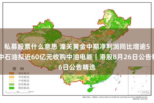 私募股票什么意思 潼关黄金中期净利润同比增逾5倍 中石油拟近60亿元收购中油电能｜港股8月26日公告精选