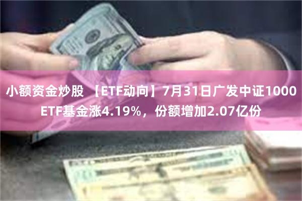 小额资金炒股 【ETF动向】7月31日广发中证1000ETF基金涨4.19%，份额增加2.07亿份