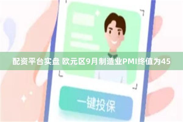 配资平台实盘 欧元区9月制造业PMI终值为45